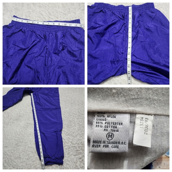 Vintage 90's Lavon windbreaker Track Suit Set Jacket and Pant Size M Retro - Picture 13 of 14